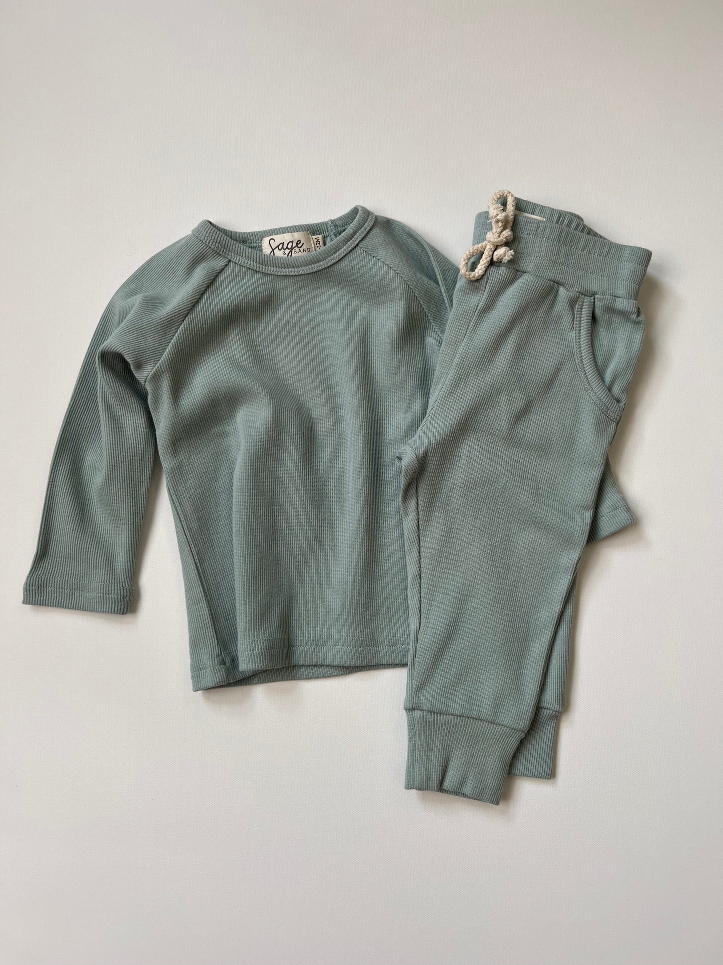 Organic Blue Sage Cotton Pajama Set - sageandsandclothing